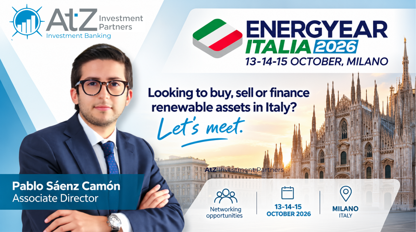 UPCOMING EVENT: AtZ Investment Partners at Energyear Italia 2026